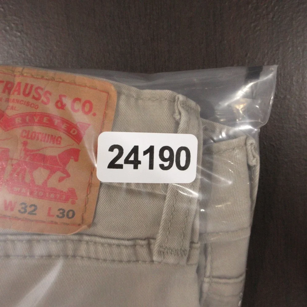 Levis Pants Mens 32x30 Beige Khaki 541 Athletic Tapered Chinos 5 Pocket Office